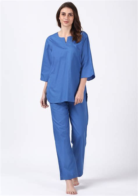 uNidraa | Blue Cotton Night Suit
