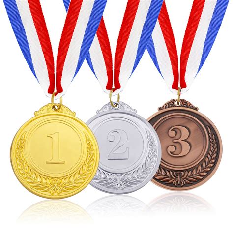 Buy Caydo 3 Pieces Gold Silver Bronze Award Medals-1st 2nd 3rd Place ...