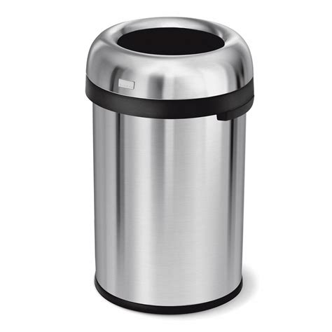SIMPLEHUMAN, Stainless Steel, 30 gal Container Capacity, Trash Can ...
