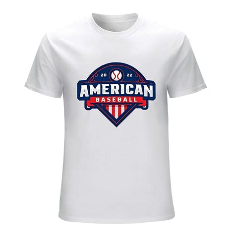 Classic American Baseball Logo Men's Tee for Baseball Fans - Walmart.com