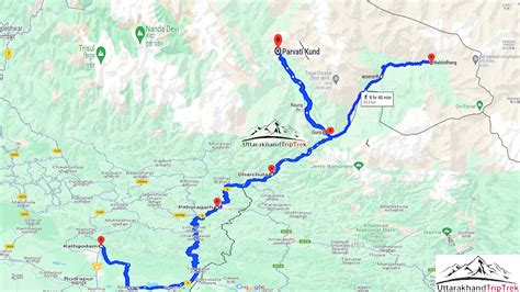 Adi Kailash Route Map – Uttarakhand Trip Trek