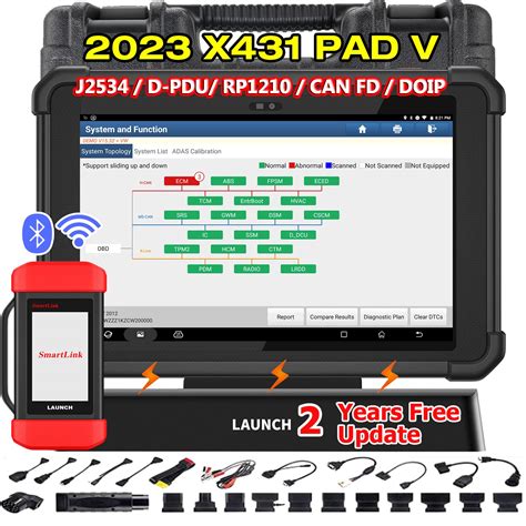 Buy 2023 LAUNCH X431 PAD V, J2534 Programming, ECU Online Coding ...