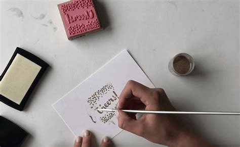 Image result for How to Use Embossing Powder Stamping