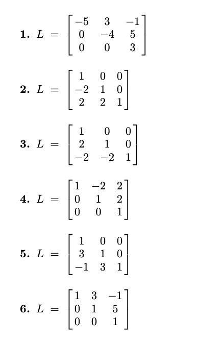 Image result for Lower Triangular Matrix ABCD