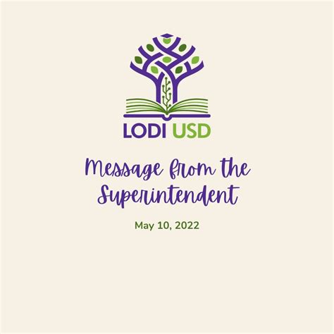 Lodi Unified School District on LinkedIn: Message from Superintendent ...