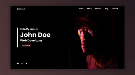 Image result for Bedimcode Portfolio Using HTML and CSS