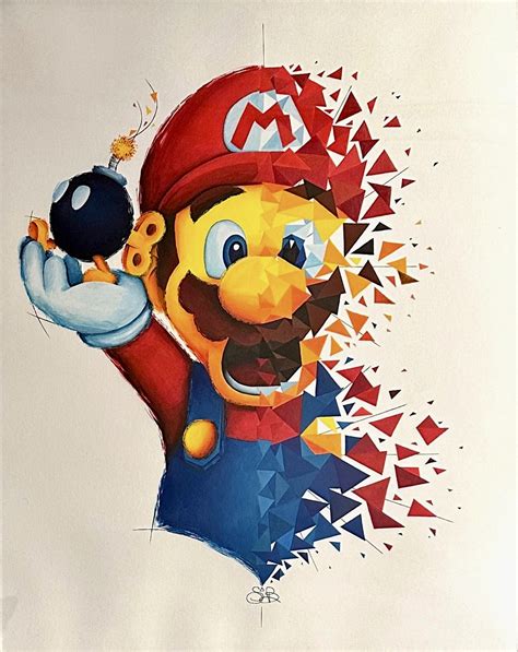 Mario Bob-omb by Sabrina Beretta, 2023 | Painting | Artsper