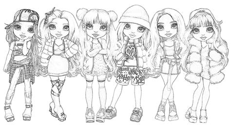 from Rainbow High Coloring Pages PDF Printable | Coloring pages, Scary ...