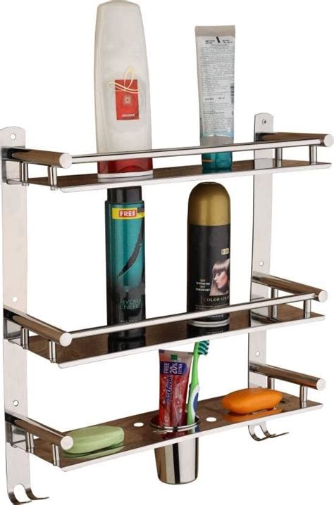 CSI INTERNATIONAL 3 Layer SS Multi-use Rack with Double Soap Dish and ...
