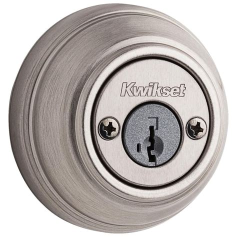 Kwikset Signature Series 985 Satin Nickel Double cylinder deadbolt ft ...