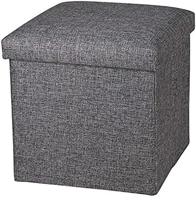 ALMAND Fabric Living Foldable Storage Bins Box Ottoman Bench Container ...