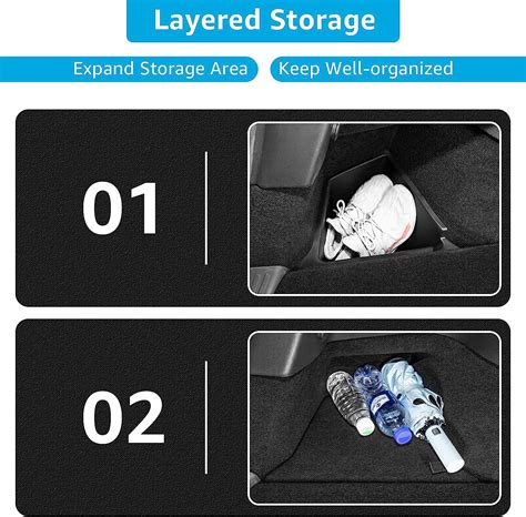 Buy Motrobe for 5 Seater Tesla Model Y Rear Trunk Organizer Side ...