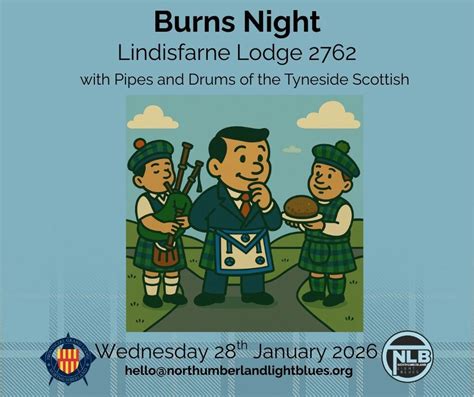 NLB Visit to Lindisfarne Lodge Burns Night, Masonic Hall, Albion Rd ...