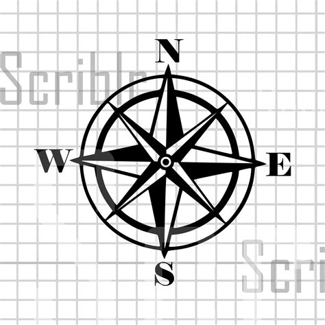Compass Rose Navigation Map Vector SVG JPG PNG Cut File - Etsy Canada