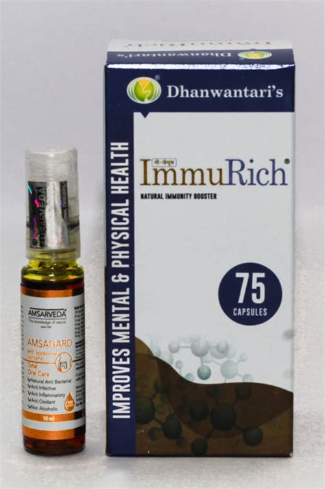 Buy Dhanwantari's Immurich Immunity Boosters for Adults - 75 Cap | A2 ...