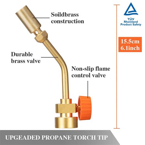Brass Pencil Flame Propane Torch Head, Upgraded Solid Brass Propane ...