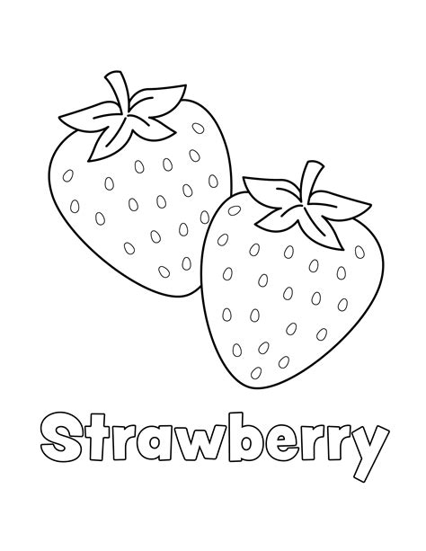 Strawberry Coloring Page Printable - Printable New Year Banners