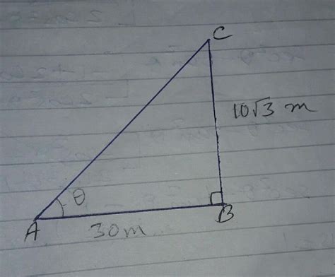 Find the angle of elevation of a point which is at a distance of 30 m ...