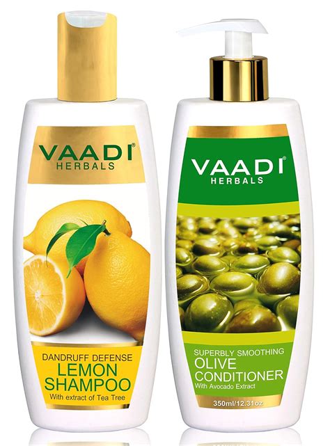 Buy Vaadi Herbals Dandruff Defense Lemon Shampoo, 350ml with Olive ...