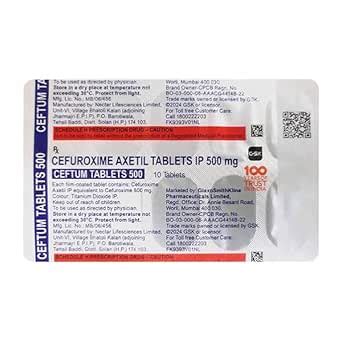 Ceftum 500 - Strip of 10 Tablets : Amazon.in: Fashion