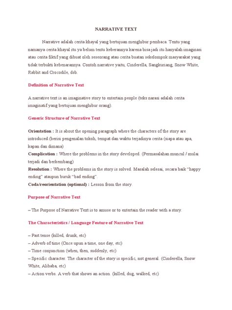 Image result for Narrative Text Example