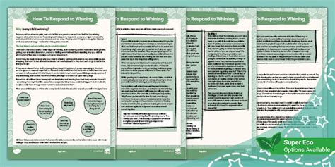 How To Respond to Whining | Behaviour management