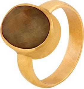 Voylla Yellow Sapphire (Pukhraj) 7.25 Ratti Ashtadhatu Rashi Ratna Ring ...