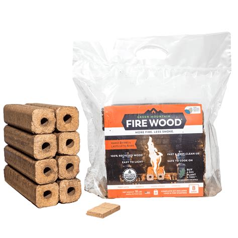 Green Mountain Fire Kit - 8 Logs, 2 Starters, Kindling for Stoves ...