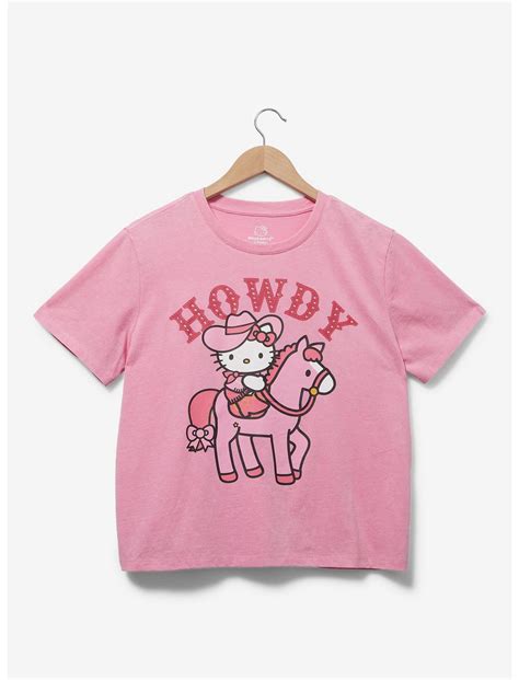 Sanrio Hello Kitty Cowgirl Cropped Women's T-Shirt - BoxLunch Exclusive ...