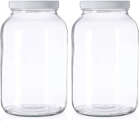 Amazon.com: kitchentoolz 1 Gallon Extra Large Glass Mason Jar - Wide ...