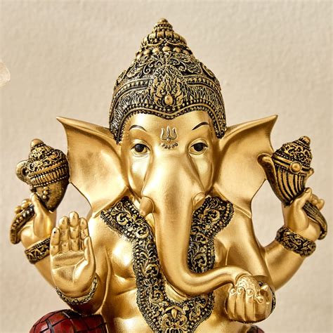 Buy Alpana Ananta Lucia Polyresin Sitting Ganesha Figurine from Home ...