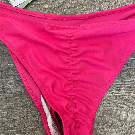 Hot pink swim suit bikini set. H&M. Brazilian style... - Depop