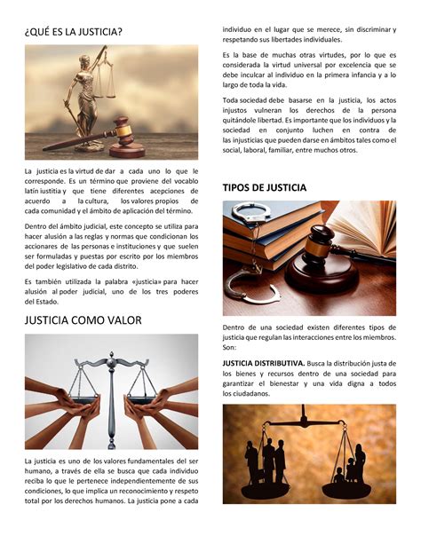 Folleto - ¿QUÉ ES LA JUSTICIA? La justicia es la virtud de dar a cada ...