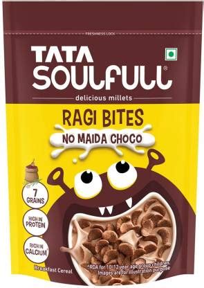 Tata Soulfull Ragi Bites No Maida Choco, 7 Grains, Rich in Calcium ...