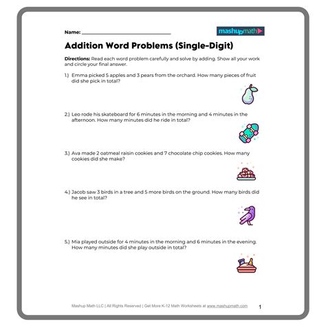 3rd Grade Word Problems—Free PDF Worksheets — Mashup Math