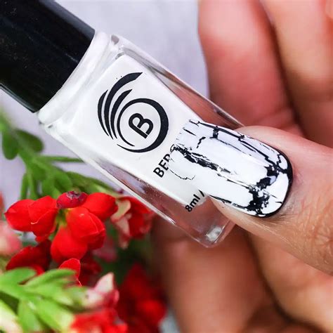 Crackle Nail Polish, White Nail Paint for Unique Designs – Beromt