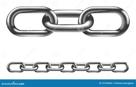 Metal Chain Links Illustration Stock Illustrations - 1,383 Metal Chain ...
