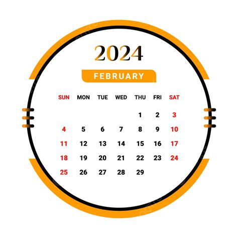 2024 年 2 月日曆黃色和黑色 向量, 月曆, 日曆, 2024 年 2 月向量圖案素材免費下載，PNG，EPS和AI素材下載 - Pngtree