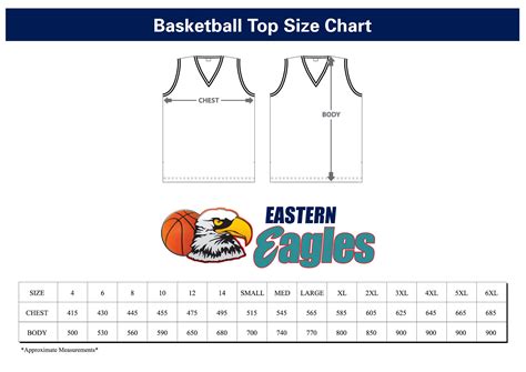 Size Chart For Youth Basketball Jerseys at Julie Neel blog