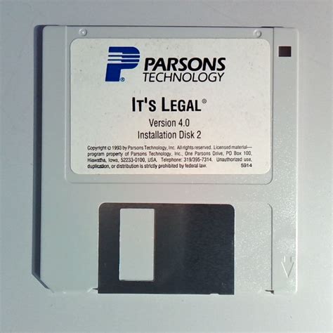 Parsons Technology - It's Legal v4.0 : Parsons Technology, Inc. : Free ...
