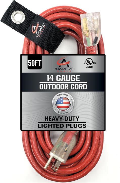 Amazon.com: Anthem Cable 50 ft 14 Gauge Outdoor Extension Cord - Made ...
