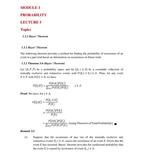 Lecture 5 - Probability and Distributions - Probability and Statistics ...