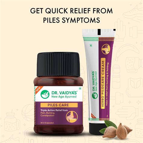 Dr. Vaidya's Piles Care Capsules (30 Capsules per Pack) + Pilocare ...