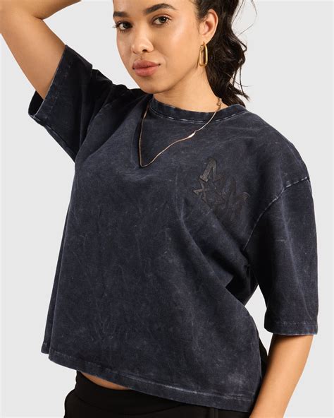 Women's Acid Wash Oversized T-Shirt – Musclemind activeleisure