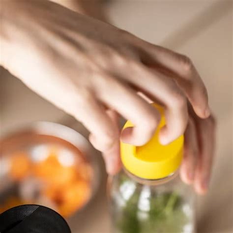 IKEA FORMSKON Water bottle, clear glass/yellow | Water bottle & travel ...
