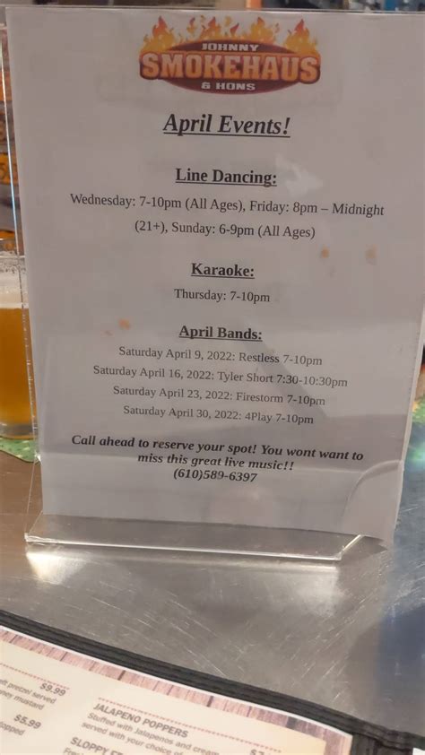 Menu at Johnny & Hons Smokehaus BBQ, Robesonia