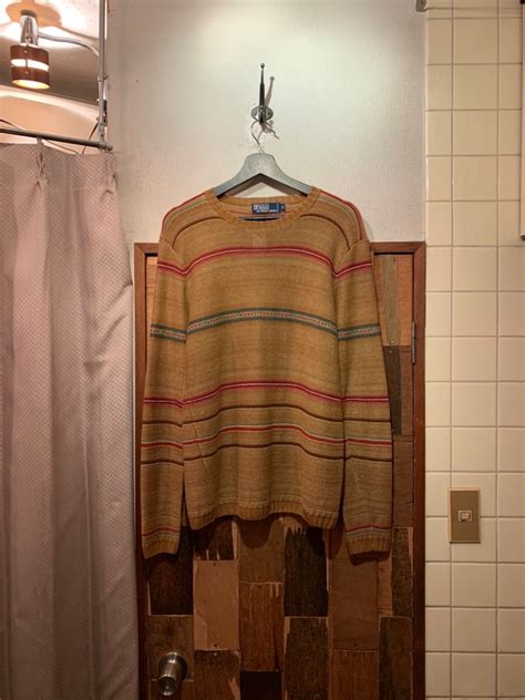 “Polo by Ralph Lauren” light brown base line/other unique line pattern ...