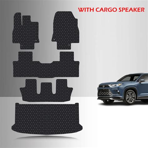 Toughpro Floor Mats + 3rd Row + Cargo 3rd Row up Black for Toyota Grand ...