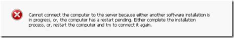 Another Software Installation is in Progress Error Message
