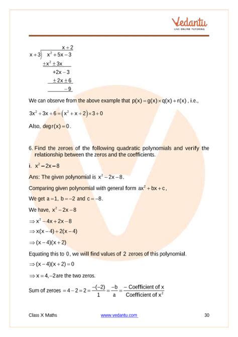 CBSE Class 10 Mathematics - Chapter 2 - Polynomials - Important ...